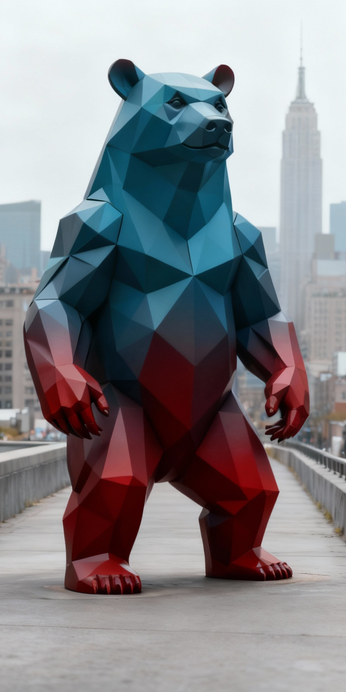 Полигональная фигура «Медведь»